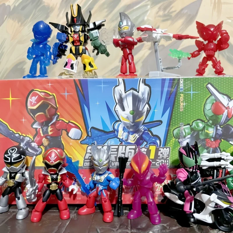 Blokees Toy Heroes Station Blind Box Super Sentai Action Figure Kamen Rider Hračky Zhromaždenie ultraman figúrky pre deti darčeky hračky