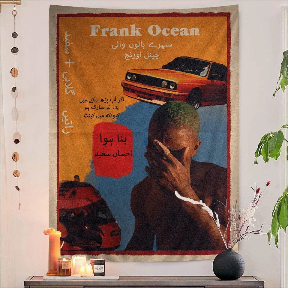 Blond frank-frank o-oroan tlačené veľké steny tapisérie závesný tarot hippie nástenné koberce na internáty