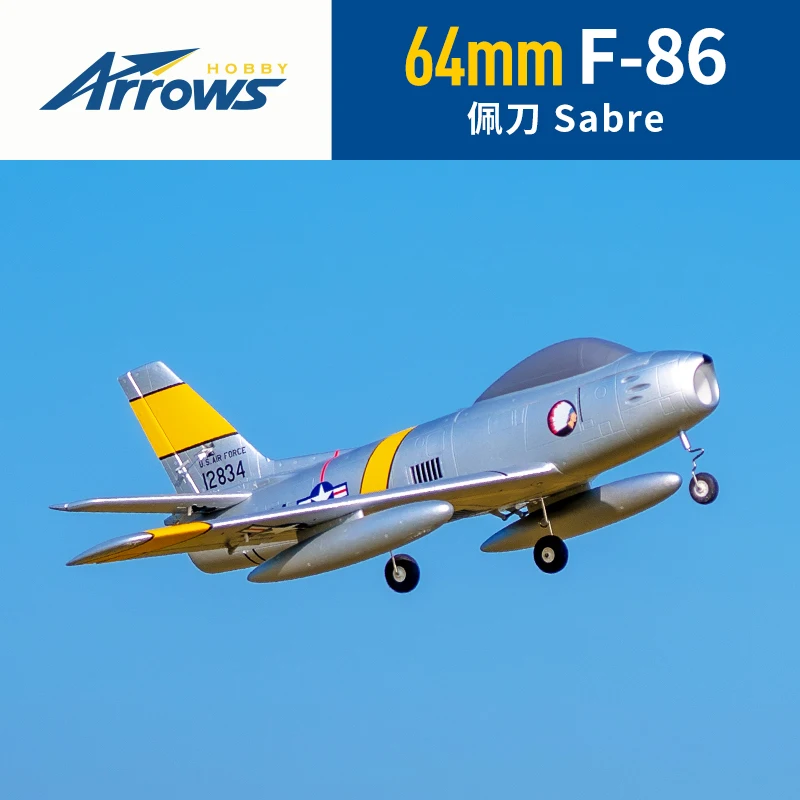 Blue Arrow 64 mm priepustné lietadlo F86 Zostavené pevné krídlo lietadlá Vysoko výkonné lietadlo Aircraft FJ Fighter