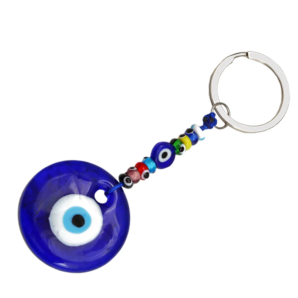 Blue Eyes Keychain Zlá ochrana zavesenie príslušenstva prívesok Ornament Manual Suctice Decoration Glass prosperita prosperita