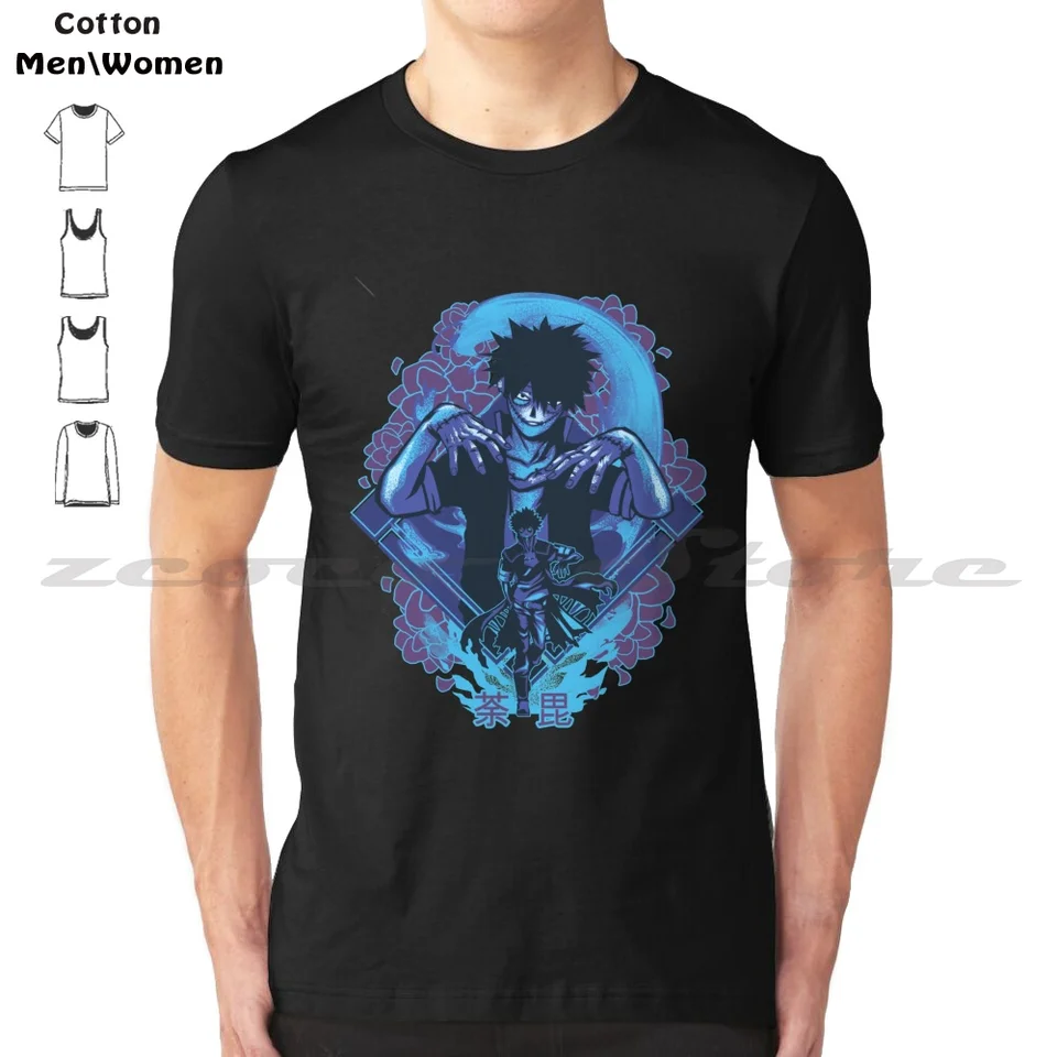 Blue Flame V2 100% bavlnená muži a ženy mäkké módne tričko modrý plameň dabi dami darebák dabi mha Vanguard Action Squad preletená