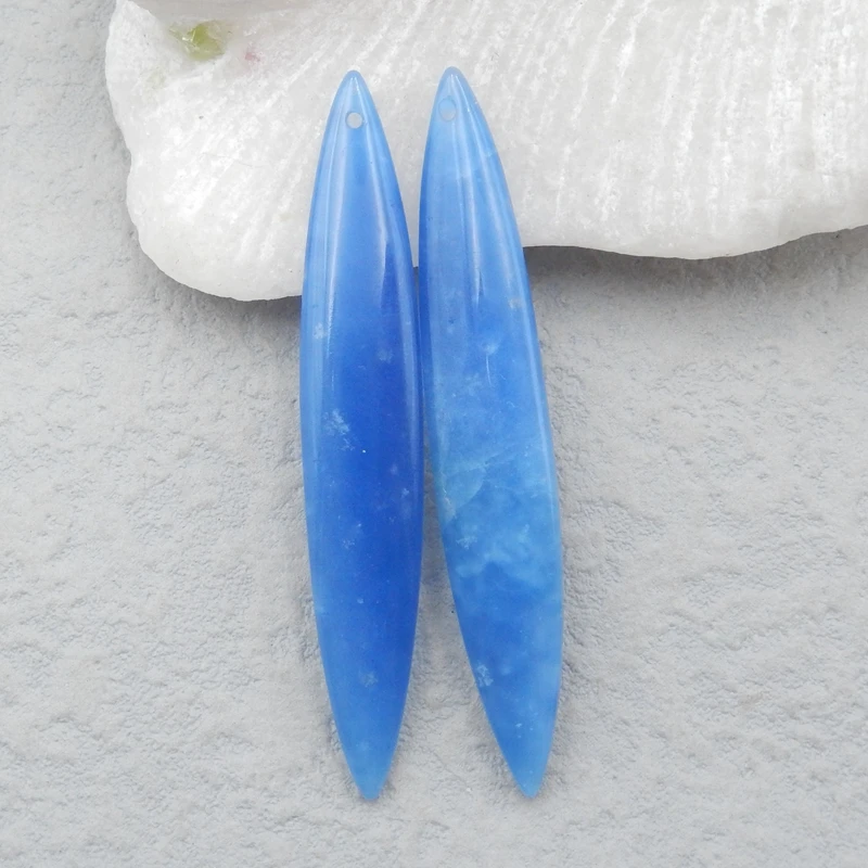 Blue Jasper Fashion Woman náušnice, polopriemerné kamene šperky doplnkov, 53x9x4mm6g