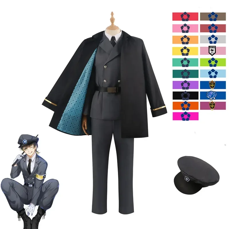 Blue Lock Anime Cosplay výstavné strážcovia Rin Itoshi Isagi Bachira Nagi Chigiri Reo Barou Kunigami Armbands Cosplay kostým Cosplay