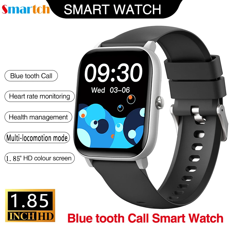 Blue zubné volanie inteligentných hodiniek Ženy vodotesné inteligentné hodinky Men Men Sleend Health Monitorovanie inteligentných upozornení Správy Push Cvičenie