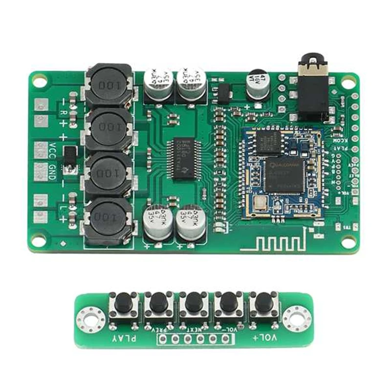 Bluetooth 5.0 zosilňovača zvuková doska QCC3031/3034 Power zosilňovač stereofónny zvukový amplificAdor 15WX2 s aux aptx HD