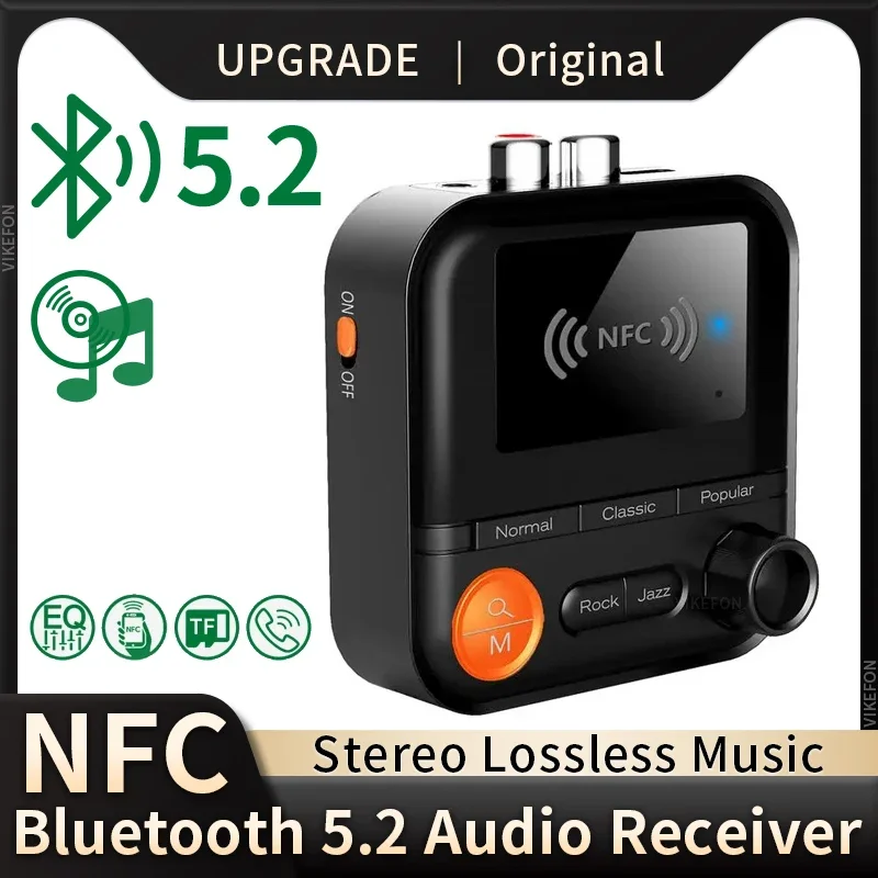 Bluetooth 5.2 Audio Perieter prijímač 2 v 1 5 EQ režimoch 3,5 mm AUX RCA Jack Stereo Wireless Adapter pre TV PC SPEATION SPEATER