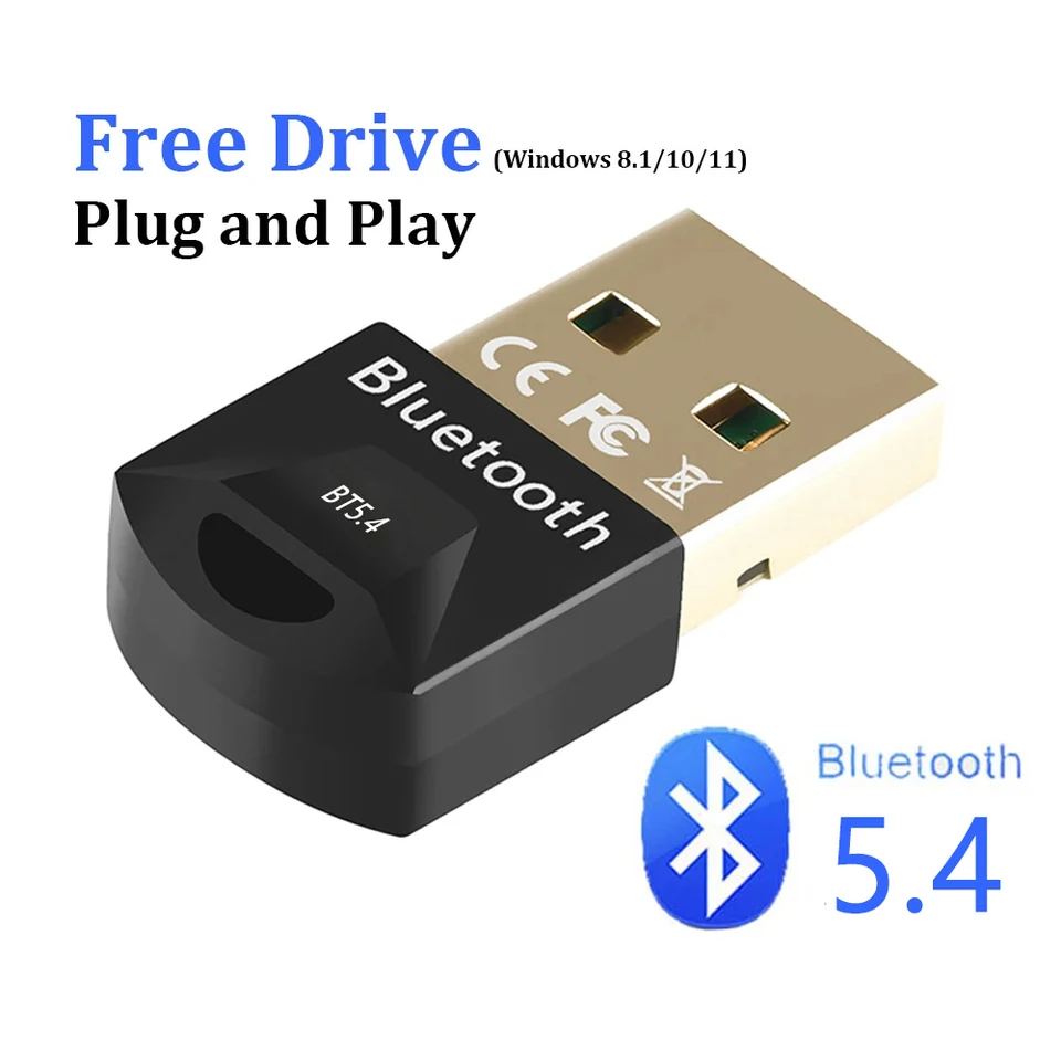 Bluetooth Adapter USB Bluetooth 5.4 5.3 Pre PC Dongle Adaptador Wireless Mouse Keyborad Music Audio prijímač USB vysielač USB