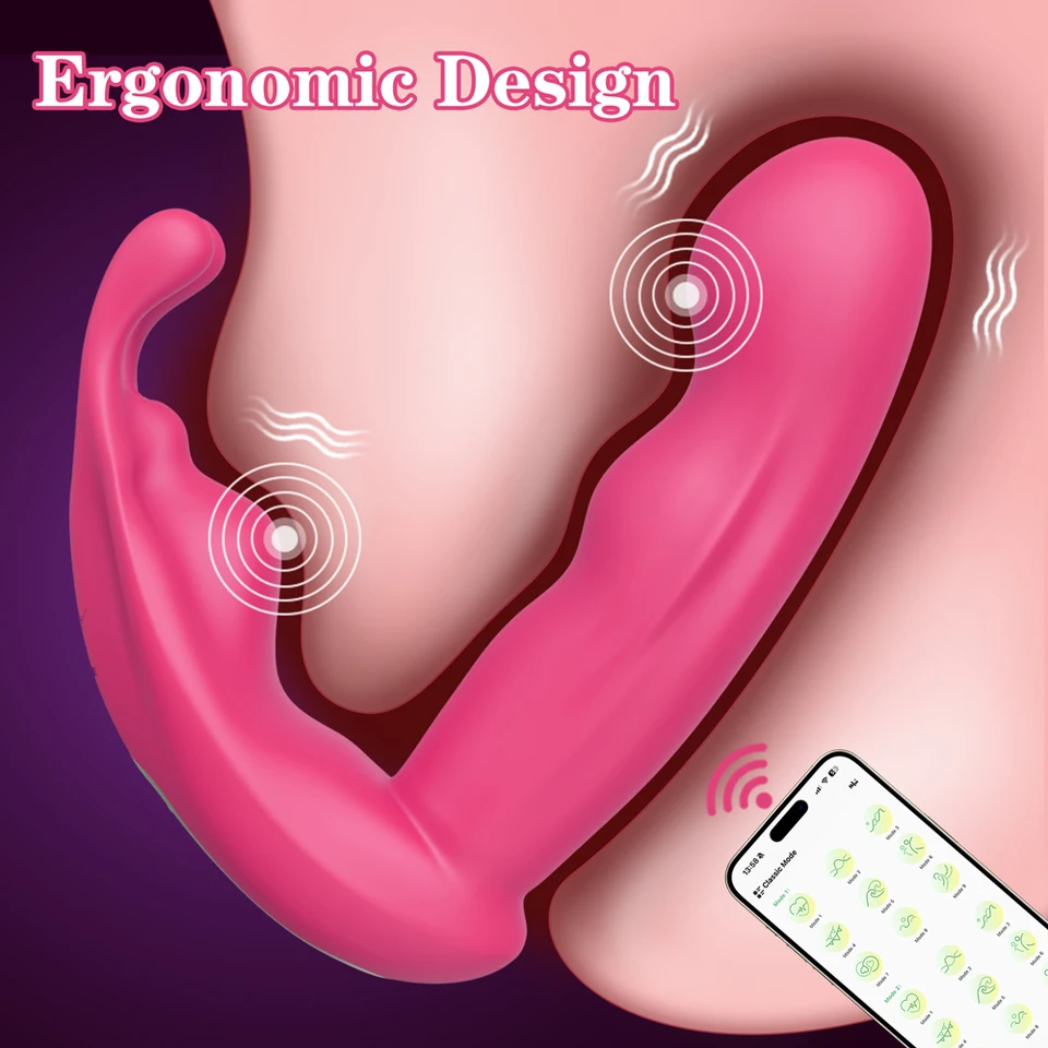 Bluetooth Aplikácia Nositeľné dildo vibrátor pre ženy G Spot vagina masager klitoris stimulátor sexuálne hračky pre pár žien dospelých dobré