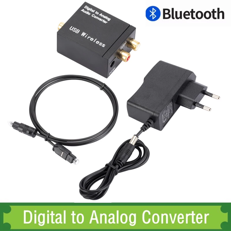 Bluetooth Digital to Analog Audio Converter Adapter pre TV zosilňovač dekodér Optický koaxiálny signál optického vlákna do analógového DAC SPDIF