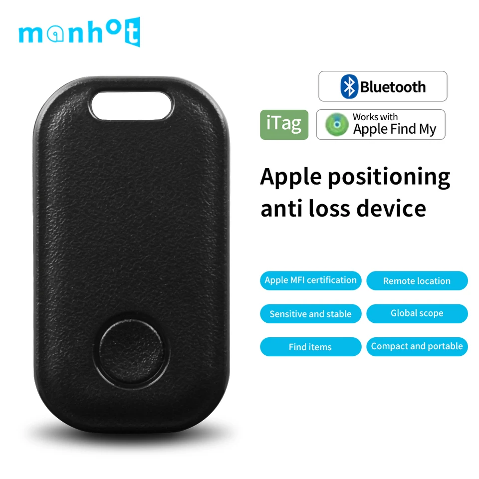 Bluetooth Key Locator ITAG Práca s Apple Find My App, Smart Tracker Anti-Lost Device Mini Finder Global Upinging for Wallet