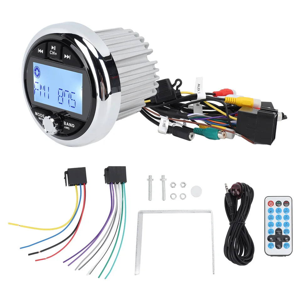 Bluetooth Marine Radio 12V Hliníková zliatina Dustodopy nepremokavá bezstratová hudba Digitálne médiá MP5 Player pre jachty RV čln
