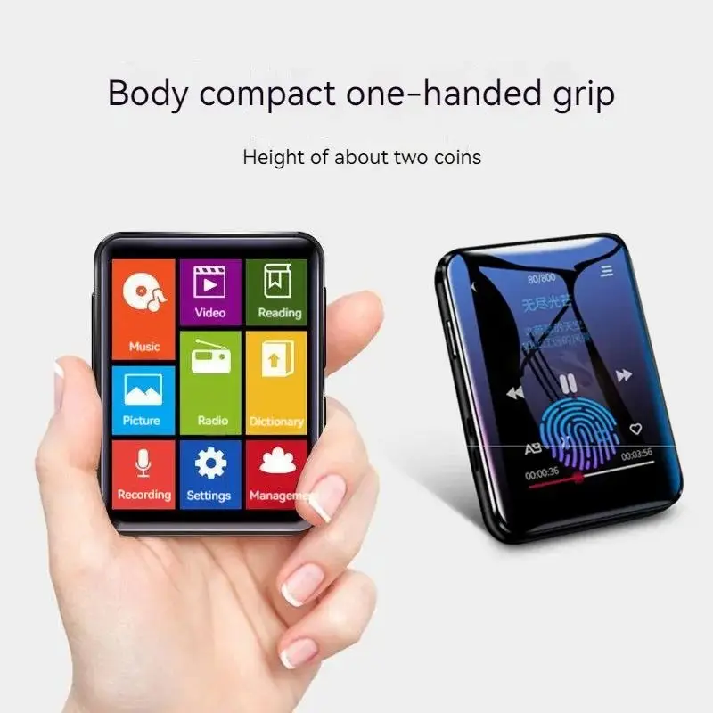 Bluetooth MP4 prenosný prehrávač dotyková obrazovka hudba FM Radio Video Player E Book prehrávač mp3 s reproduktorom pre kartu TF