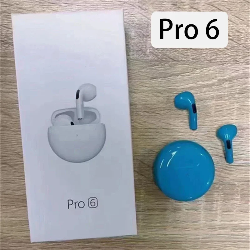 Bluetooth slúchadlá Pro 6 Pro 6 bezdrôtové slúchadlá Rukujúce hluk s mikrofónmi 9D stereofónnymi náhlavnými súpravami pre športovú hudbu
