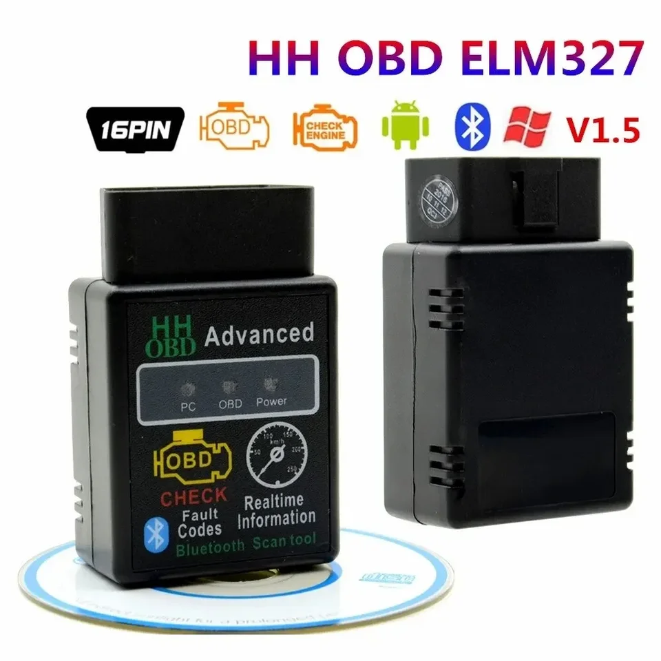 Bluetooth V1.5 Mini Elm327 OBD2 Scanner OBD Diagnostický kód nástrojov pre Android Windows Symbian English