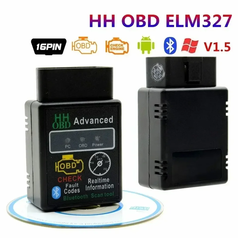 Bluetooth V1.5 Mini Elm327 OBD2 Scanner OBD Diagnostický kód nástrojov pre Android Windows Symbian English