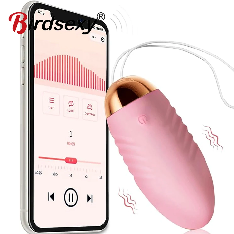 Bluetooth Vibrators Egg Wireless Dlhodobé ovládacie prvky Aplikácie Tichý stimulátor klitorisu 18 + pár hračiek pre dospelé ženské hry