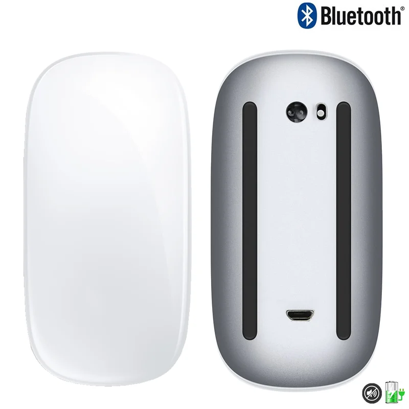 Bluetooth Wireless Magic Mouse 2 Slim Arc Touch Mouse Ergonomic Mute Optical USB Počítačový ultra tenký laserový laserový myši pre iOS Mac PC