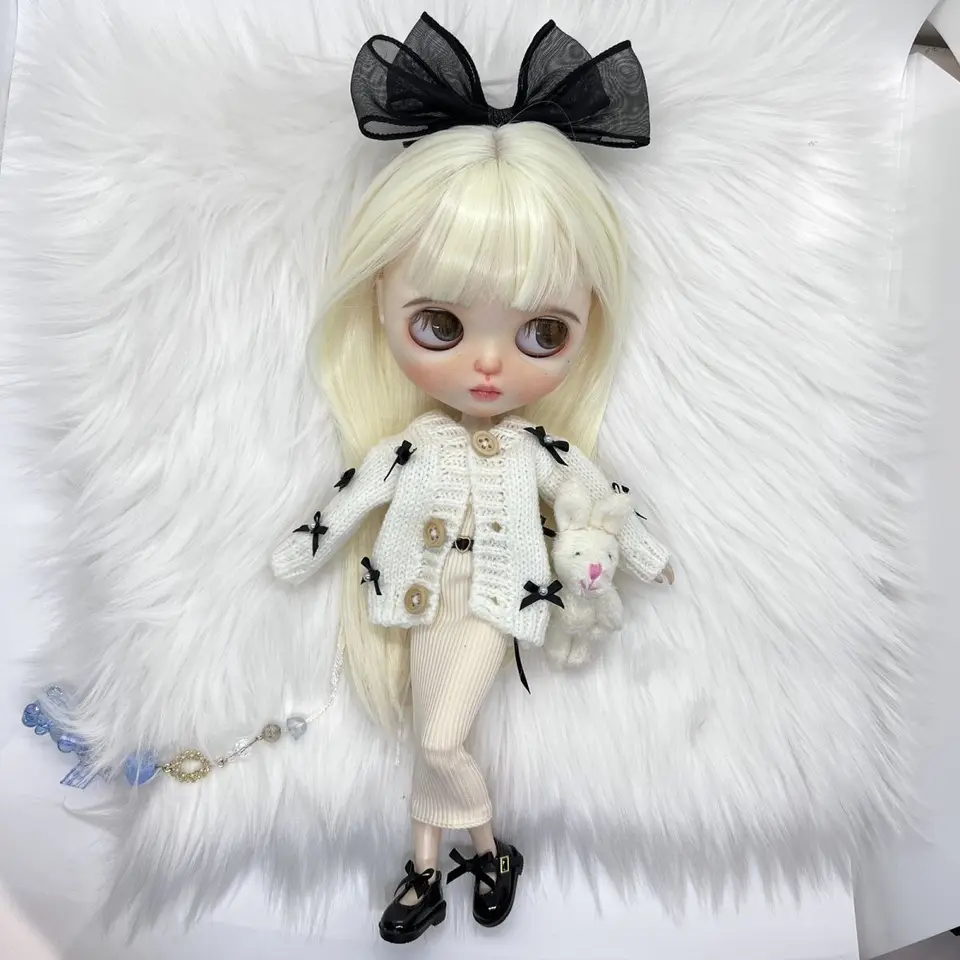 Blythe Doll Clothes Last Sweter Set Bow Ručne vyrábané 28-30 cm OB22 OB24 azone šaty pre bábiku Blythe
