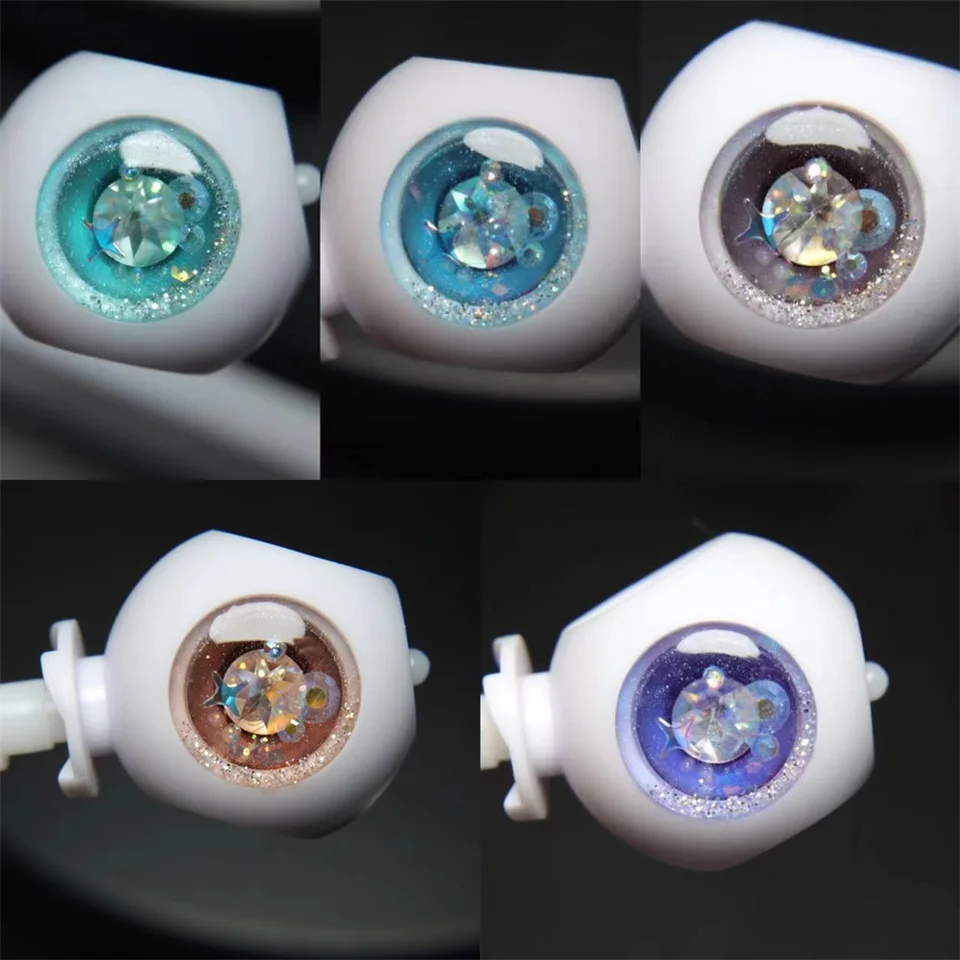 Blythe Doll DIY Eyechips Ručne vyrobené kvapka lepidla zasnená hviezdna hračky na oči Sky Eyechips Eyes Obliekanie hračiek