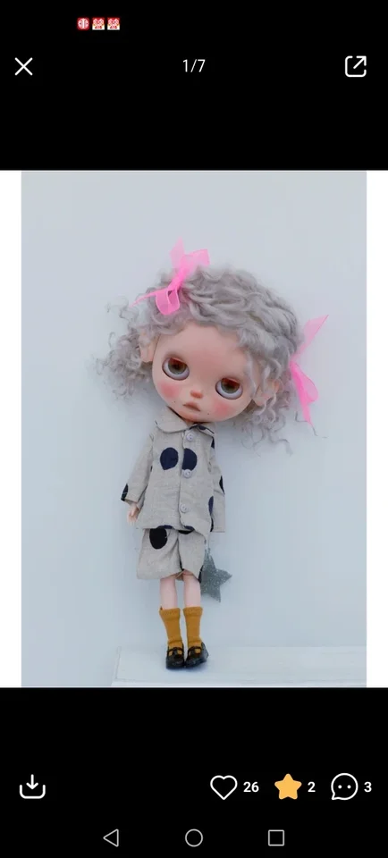 Blythe parochňa sa líši DIY Mohair 9-11inch Spojenia vhodné pre qbaby amydoll shaonvyu hminordoll veľké hlavy bjd bábiky príslušenstvo