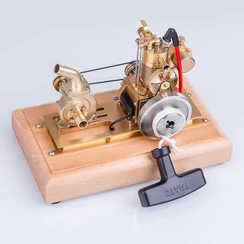 BM Mosadzný parný motor Model DIY drevené palivové motory Palivový motor Physics Physics výučba hračiek Boy darček