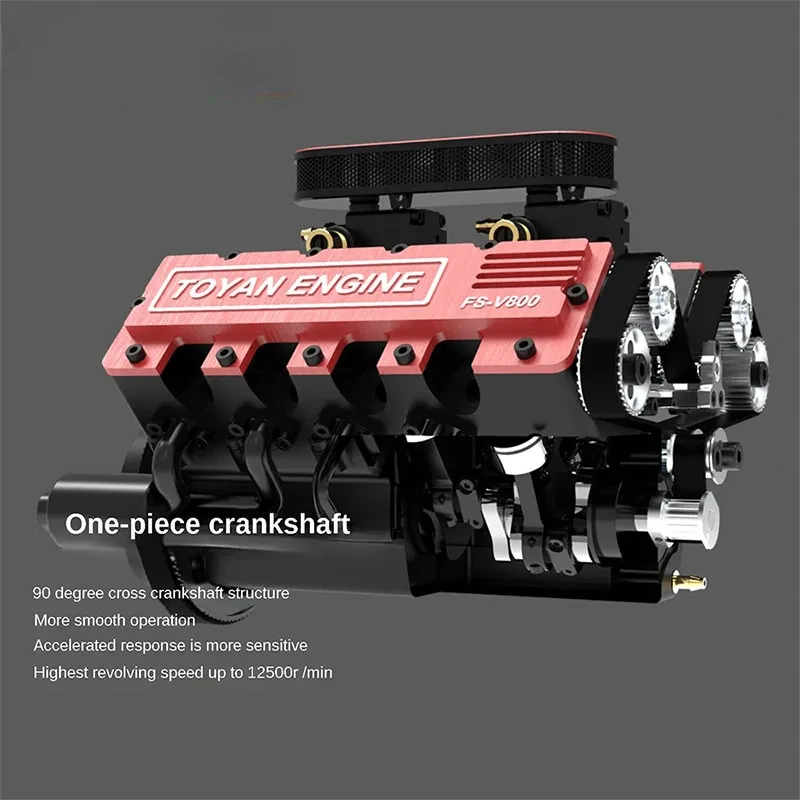 BM Toyan nový V8 Model Model Miniatúrny simulačný model motora môže byť zostavený DIY modifikovaný výtlak modelu automobilu 3,5 ccm ×