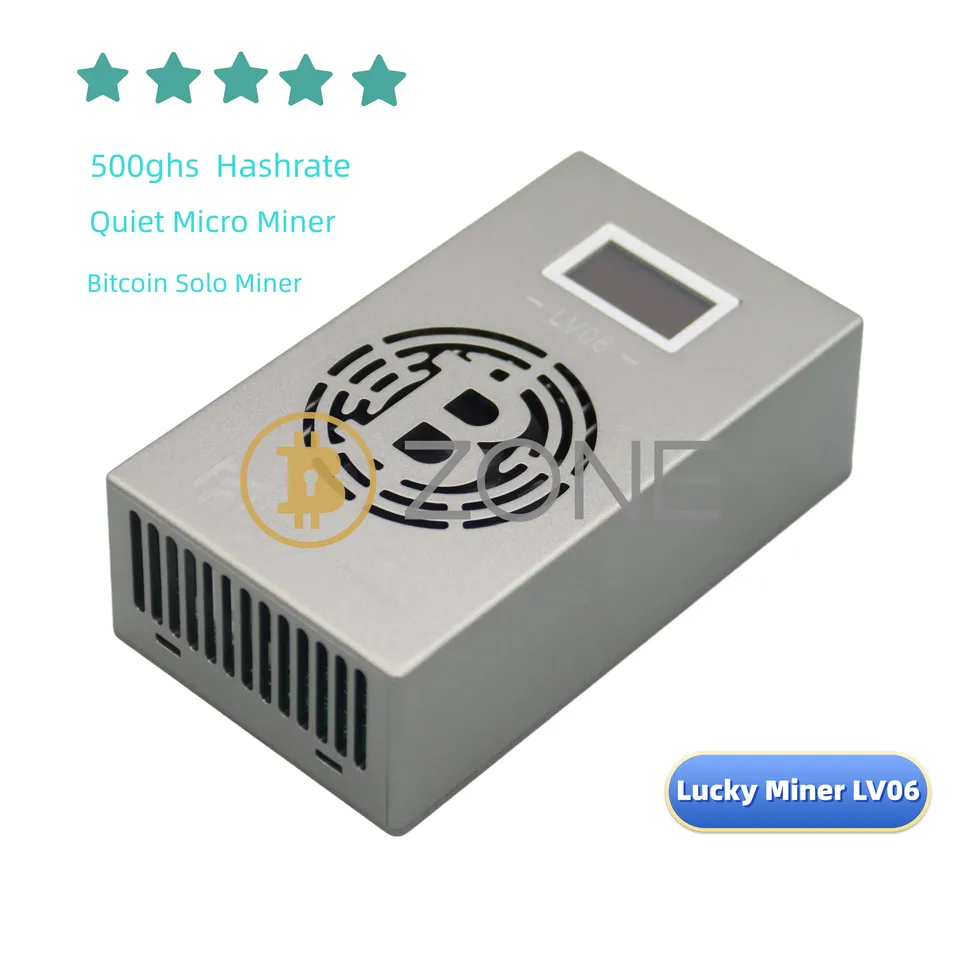 BM1366 BITAXE Ultra Lucky Miner V6 500GHS SHA256 Tichý bitcoinový sólový banský stroj BTC Lottery Miner s napájaním