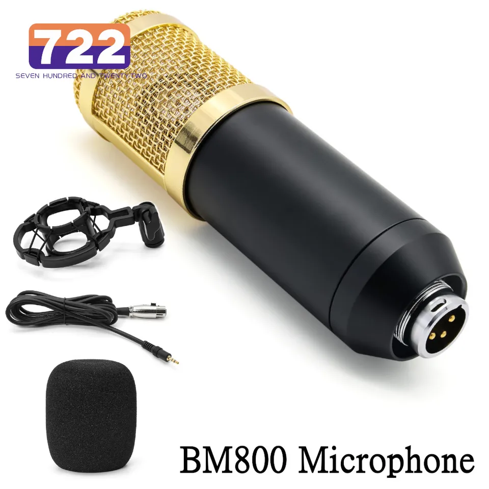 BM800 Condenser Microfone Professional BM 800 Mikrofón pre počítač PC KTV Radio Broadcasting Singing Recording BM-800