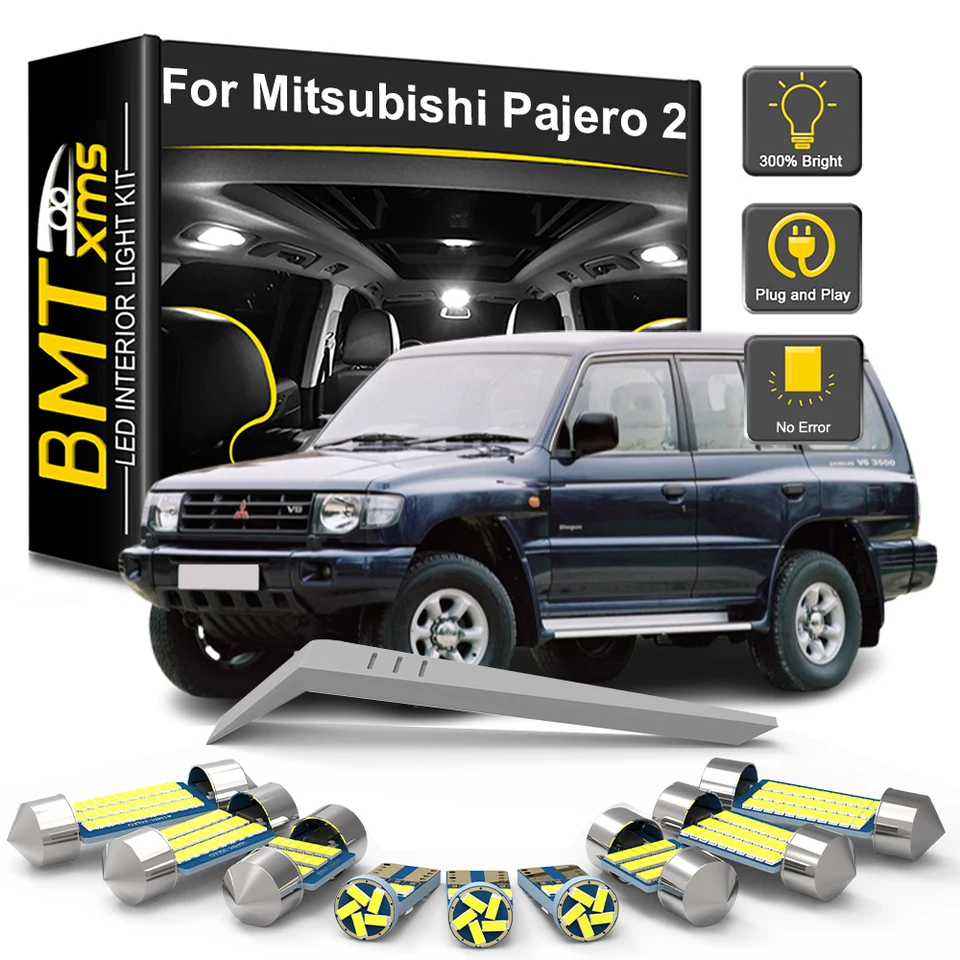 BMTXMS 13PCS LED interiérová žiarovka Kit pre Mitsubishi Pajero 2 V31 V33 V33 1990-1995 1996 1997 1998 1998 1999