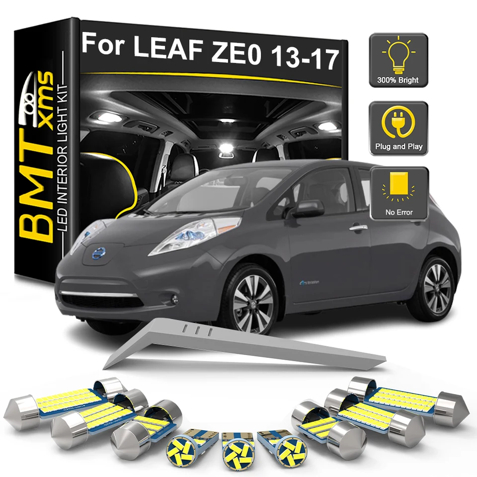 BMTXMS 6ks pre Nissan Leaf ZE0 2013 2014 2015 2016 2017 2017 Auto LED interiérová žiarovka mapa mapa DOME TRUNK LAMP Canbus bez chyby