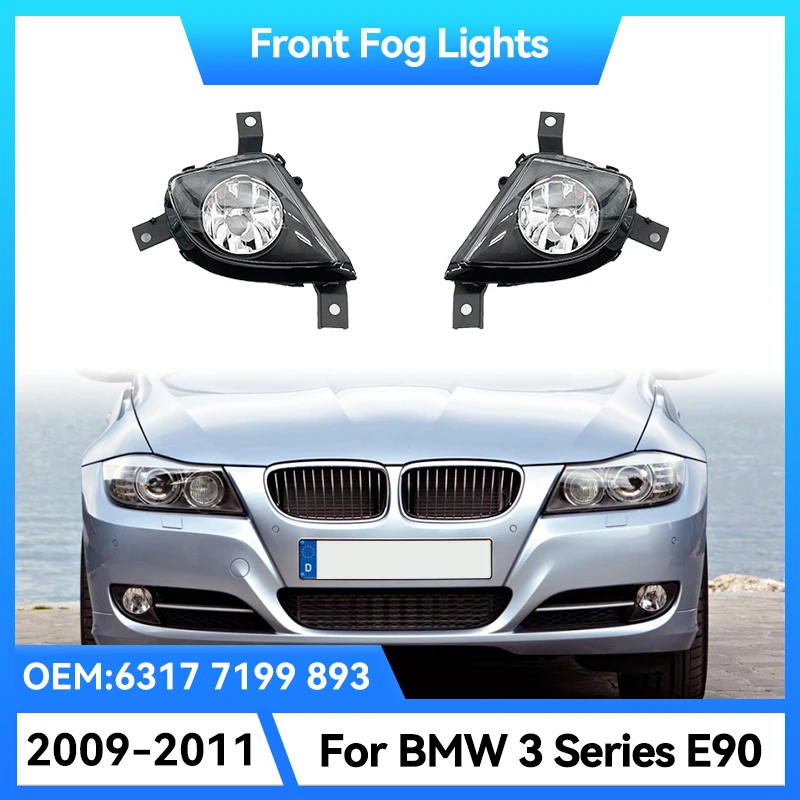 BMW 3 Series E90 E90 Varovná výstražná hmlová lampa na strane vodiča, výmena prednej hmly 63177199893 63177199894