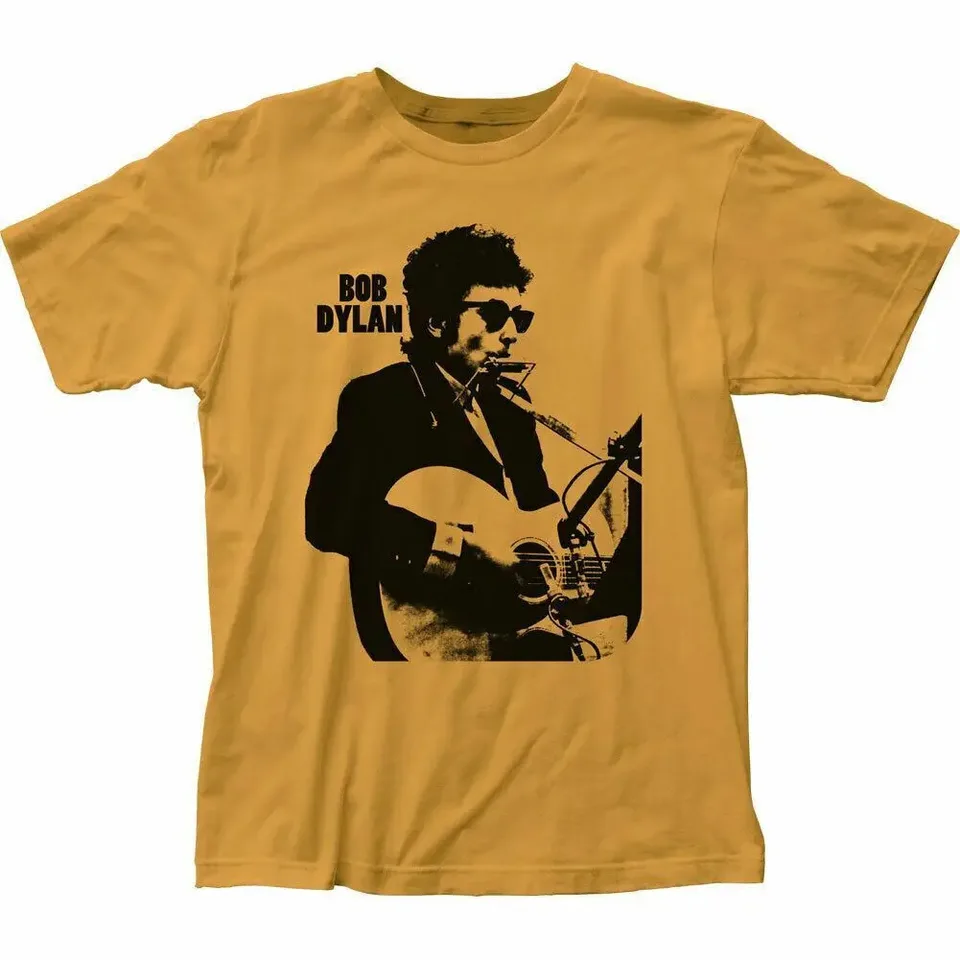 Bob Dylan Silhouette T tričko Licencované rock n roll hudba klasické zlato zlato