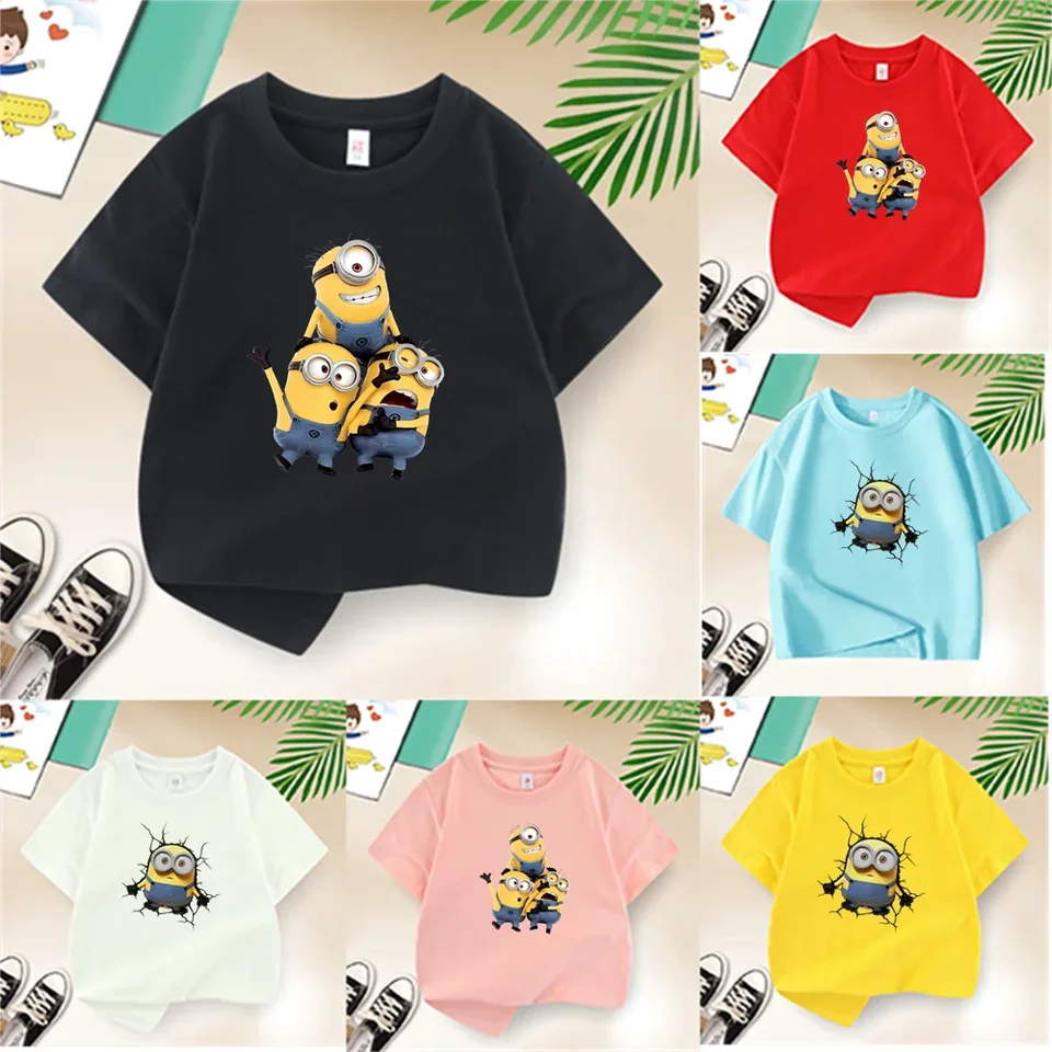 Bob Kids s krátkym rukávom letných prisluhovačov detský kruhový krk bavlnené tričko Tričt