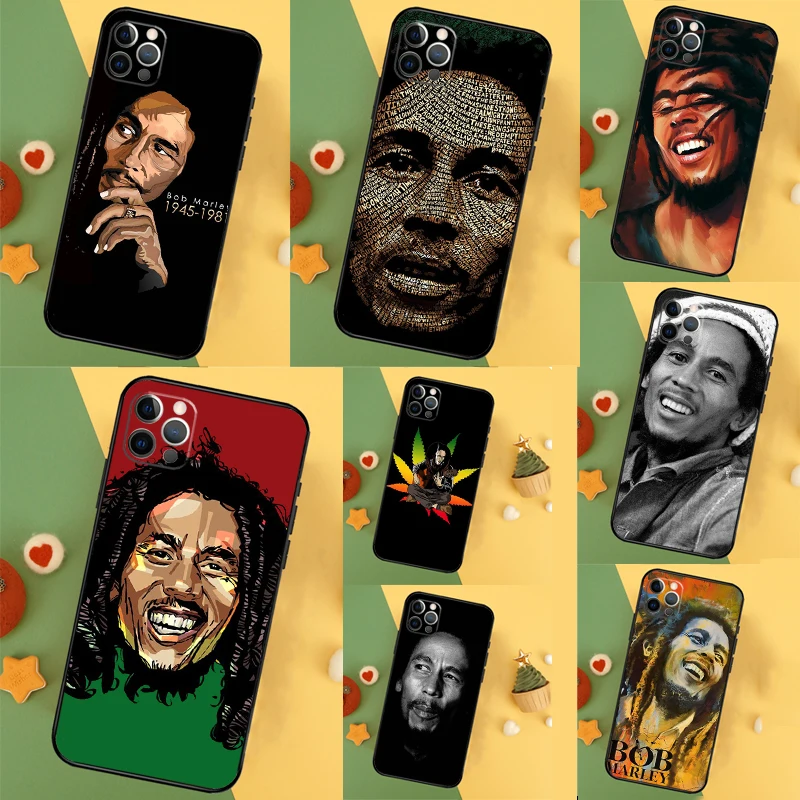 Bob Marley Funda pre iPhone 11 12 13 14 16 15 Pro Max Mini xs Max x xr SE2 7 8 14 16 15 plus puzdro na telefón