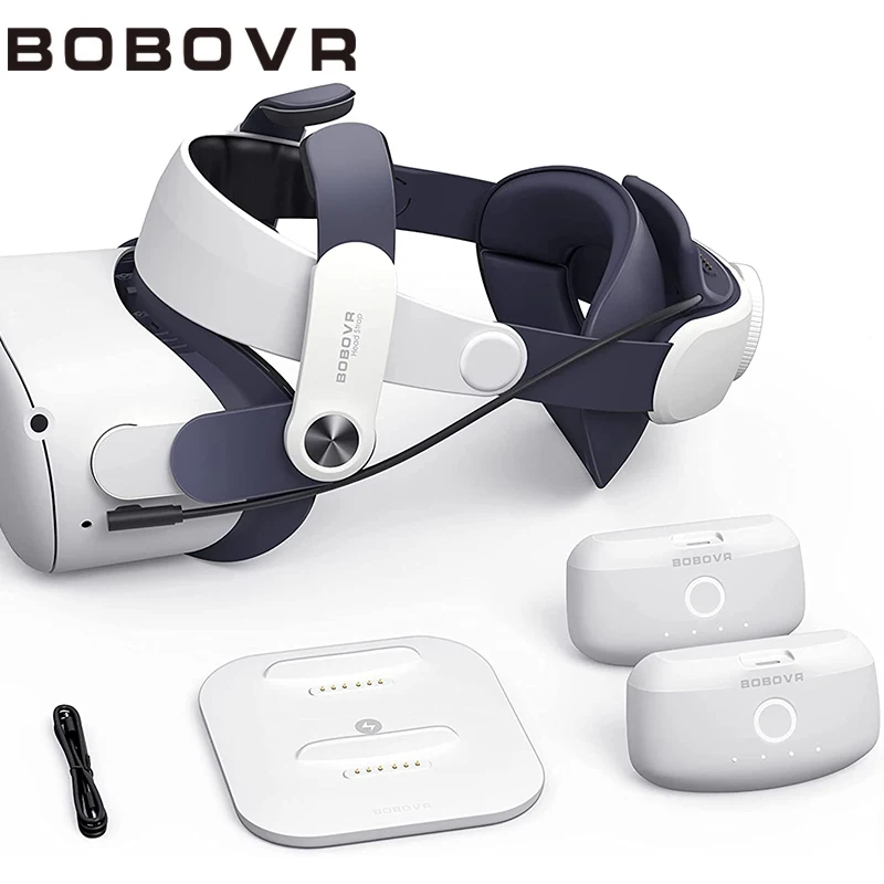 Bobovr M2 Plus popruh bobovr m2 plus hlava remienok s dvojitou batériou kompatibilné s meta oculus quest 2