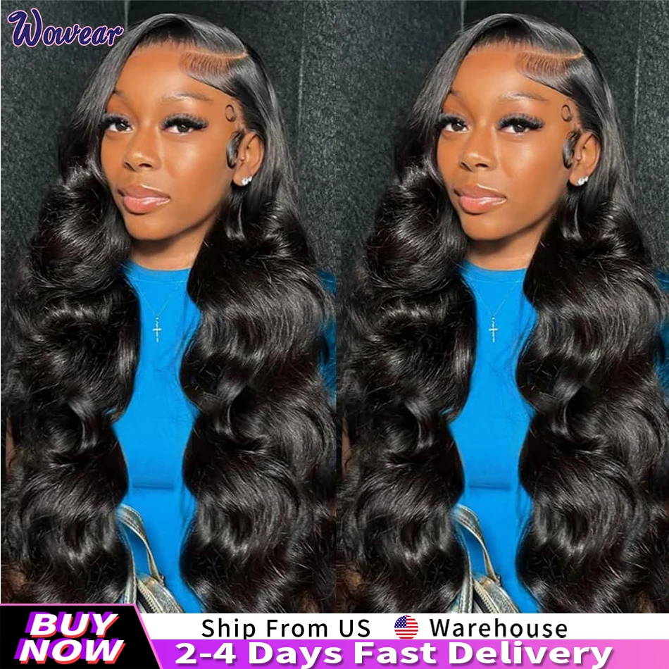 Bodová vlna ľudské vlasy Čelné parochne Brazílske HD priehľadné 13x6 HD Lace predné ľudské vlasy Parochne Body Wave vopred vytrhnuté 200 hustoty