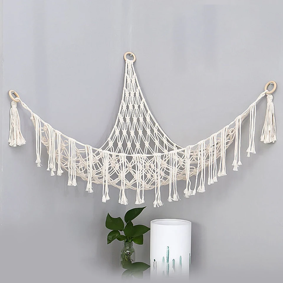Boho plyšová hračka Hammock visí tkanú sieťovinu plnené zvierat