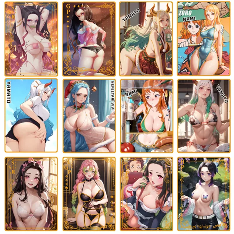 Bohyňa príbeh kovová karta Všetky anime sexy plavky zbierka Card Yamato Nami Nezuko Mitsuri Boa Hankokku dievča
