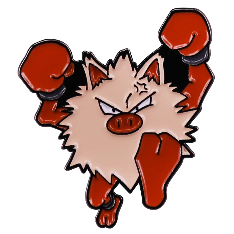 Bojový typ Pig Opic Pet Enamel Pin Brošľ Anime Game Badge Batoh Collar Pins Šperky doplnky