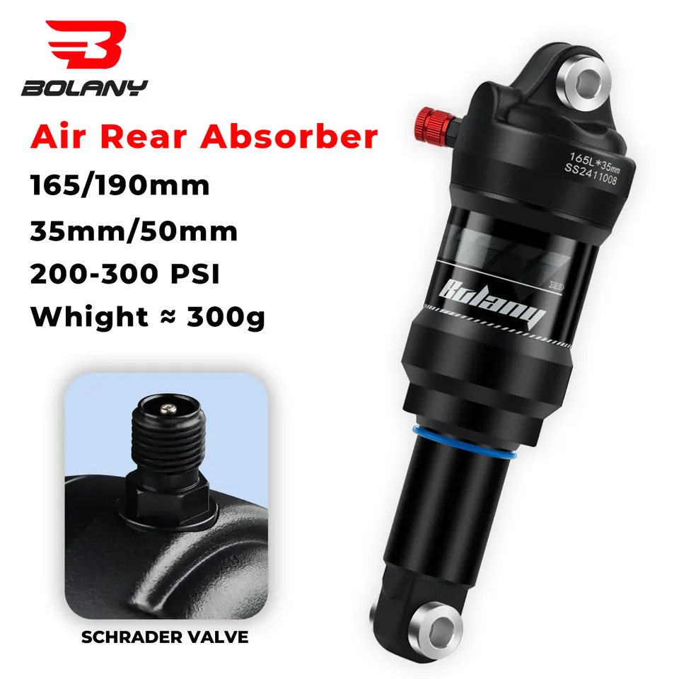Bolany MTB Zadné otrasy absorbér 165 mm 190 mm horský bicykel DH Air Absent absorbér Hydraulický šok motocyklov AM časti bicyklov