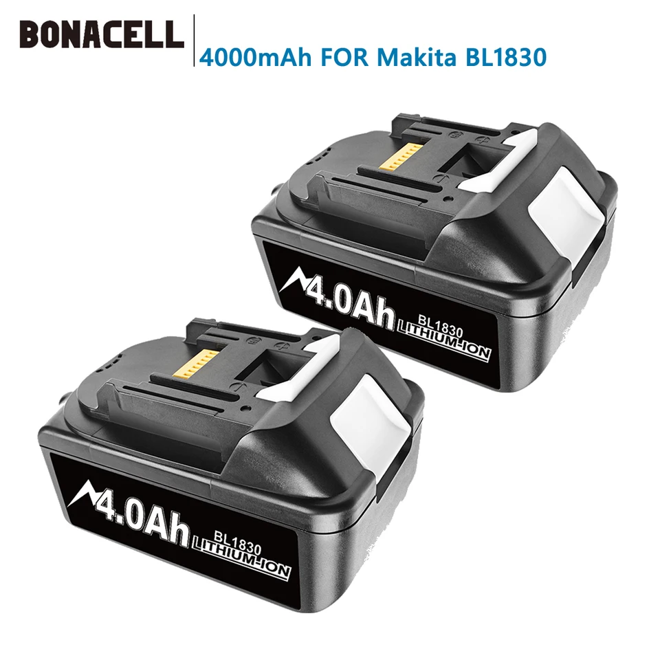 Bonacell najnovšia verzia BL1860 18V 4000MAH Li Ion Nabíjateľná batéria pre batériu Makita 18 V BL1830 BL1840 BL1850 BL1860B L70