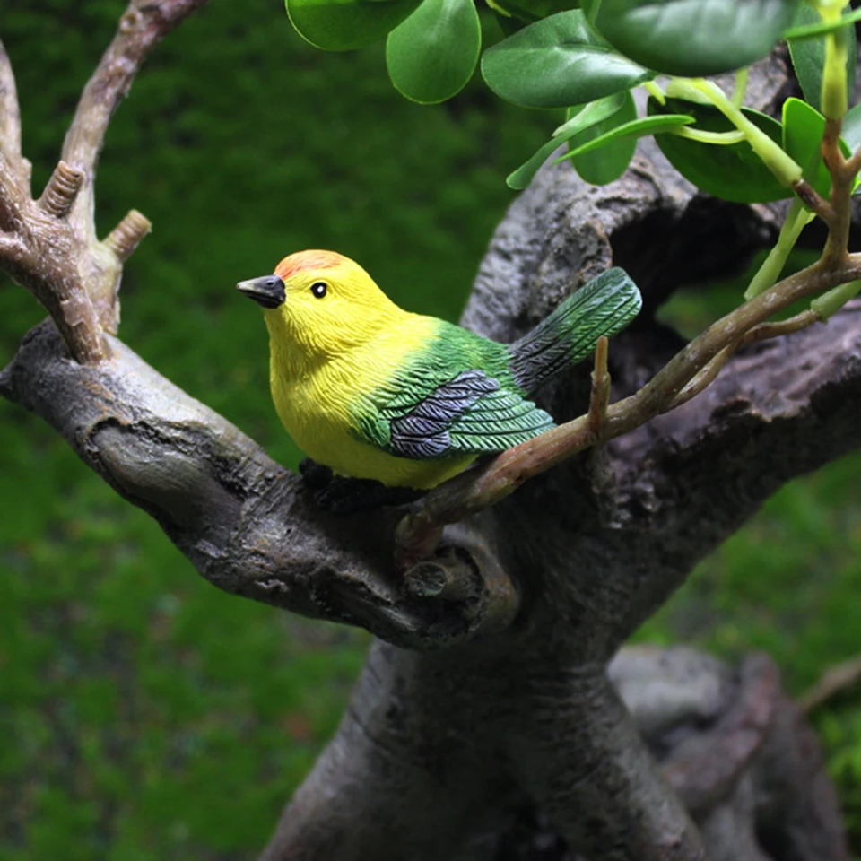 Bonsai ozdoby Little Birds Dollhouse Sukulentné rastlinné dekorácie mikro krajiny rozprávková záhrada dekorácie miniatúrne figúrky