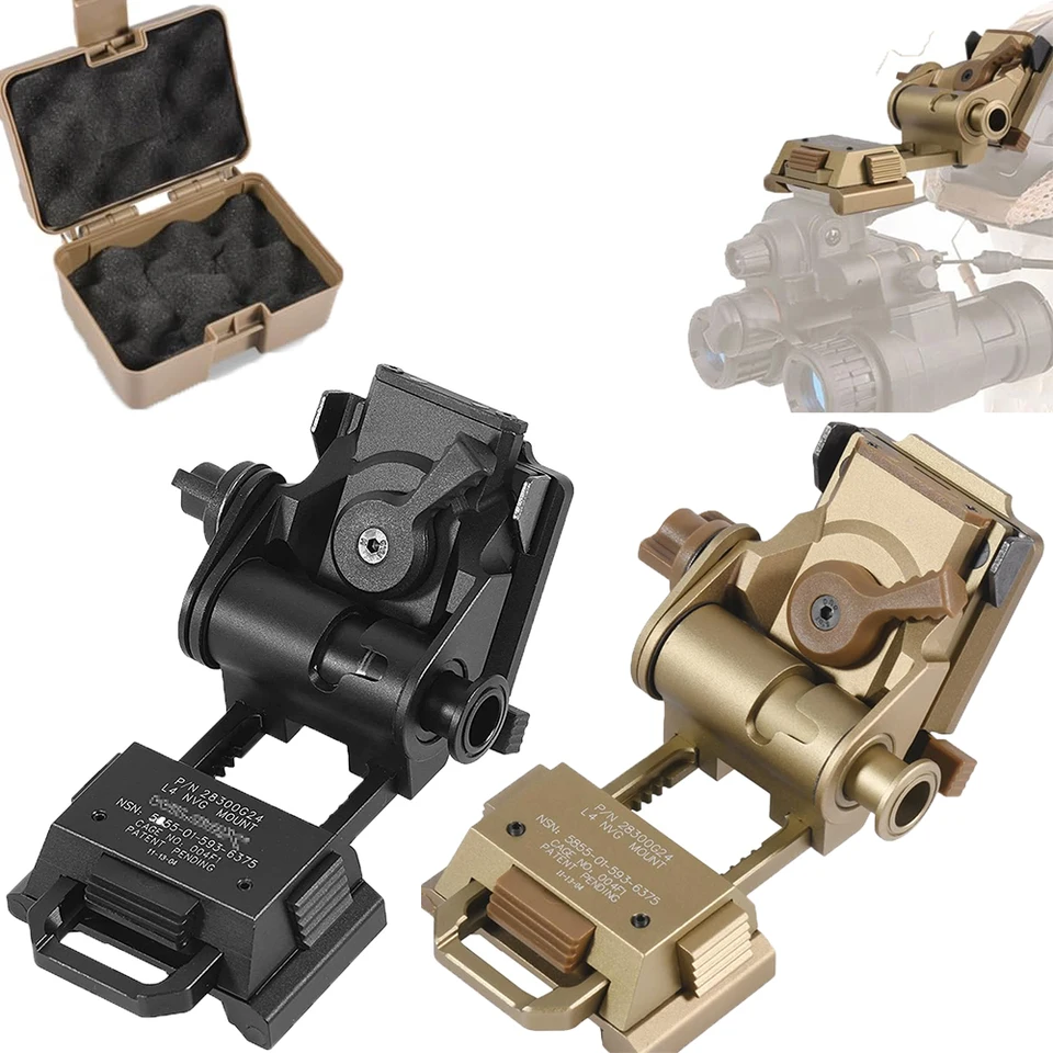 Booiu Metal L4G24 NVG prilba držiaka držiaka držiaka pre PVS15 PVS18 Goggle Night Vision Stent Outdoor Ops Tactické časti prilby