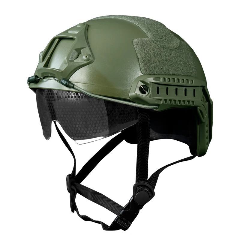Booiu taktická prilba Fast MH typu Airsoft prilba s Goggles Paintball Combat Helma Outdoor Sports Head Ochrana Gear Ab f