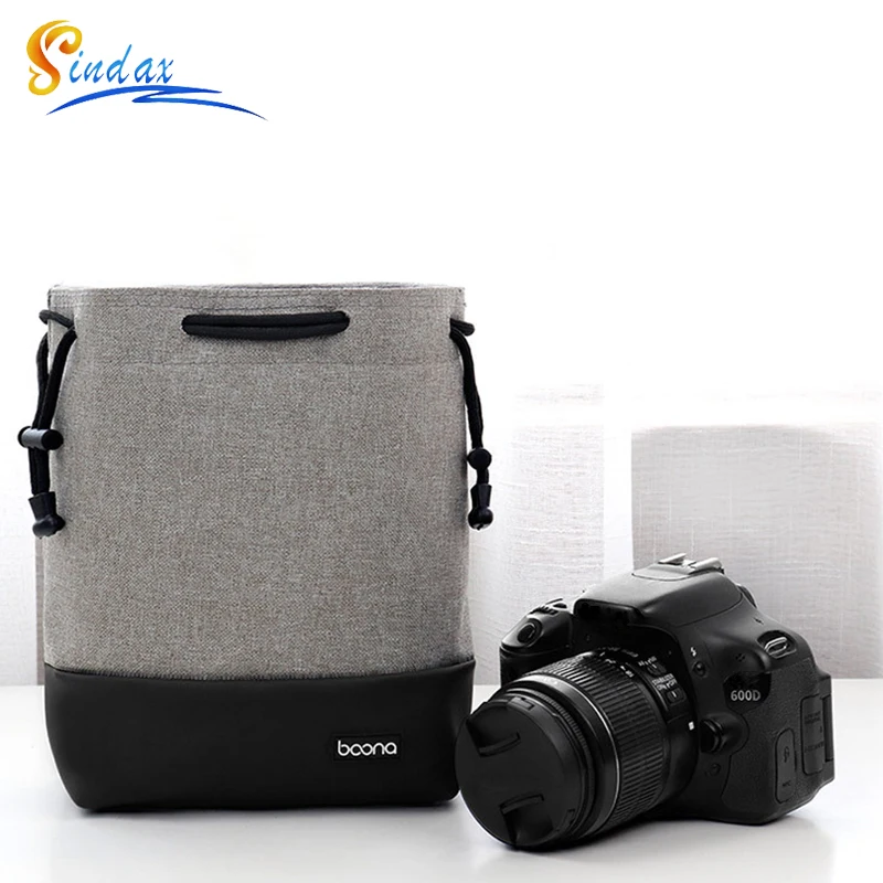 Boona Camera Storage Bag Screving Stitching Design Witerproof Foto zrkadlové šošovky pre Canon Nikon Sony Pentax Case 2023