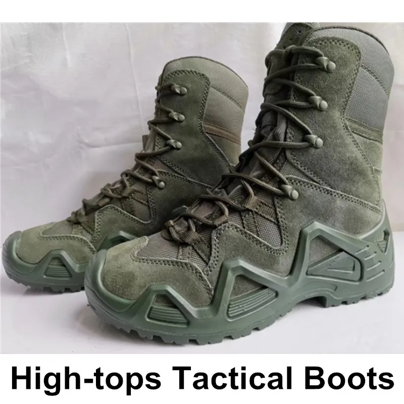 Boots Men Outdoor Havár Športové topánky Nekložia nepremokavé nepremokavé a vysoké púštne výcvikové topánky topánky