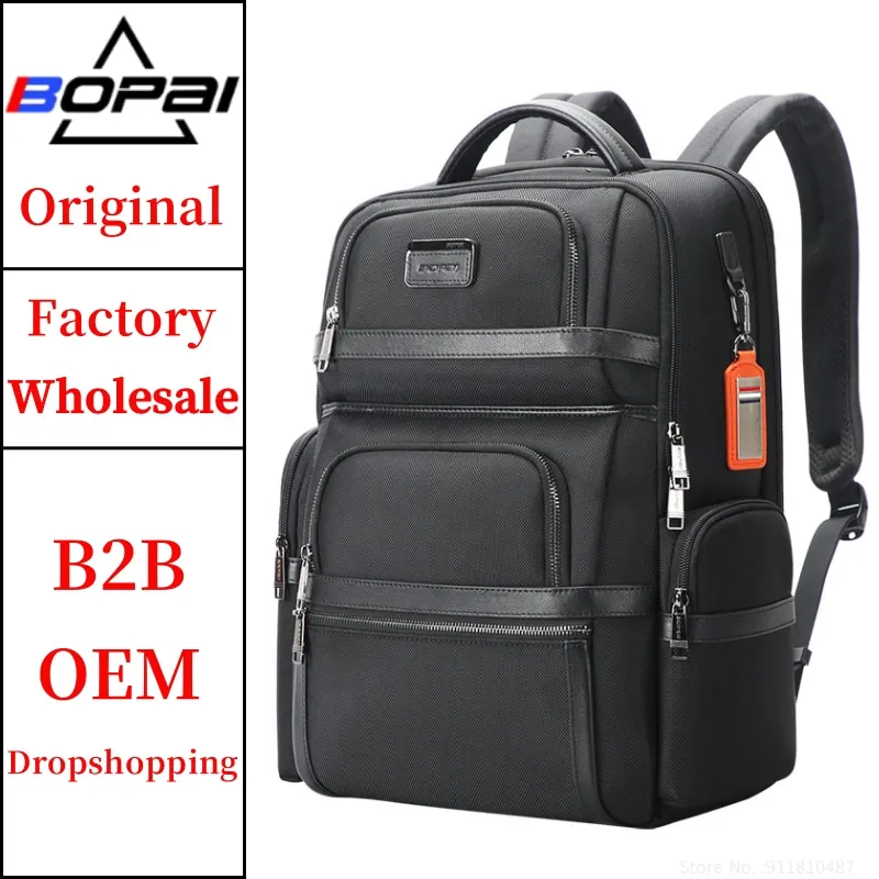 Bopai Veľkoobchod Bopai back back back nylon vysoko kapacita cestovného USB nabíjanie proti krádeži 15,6 palca prenosný počítač nepremokavý obchod BA