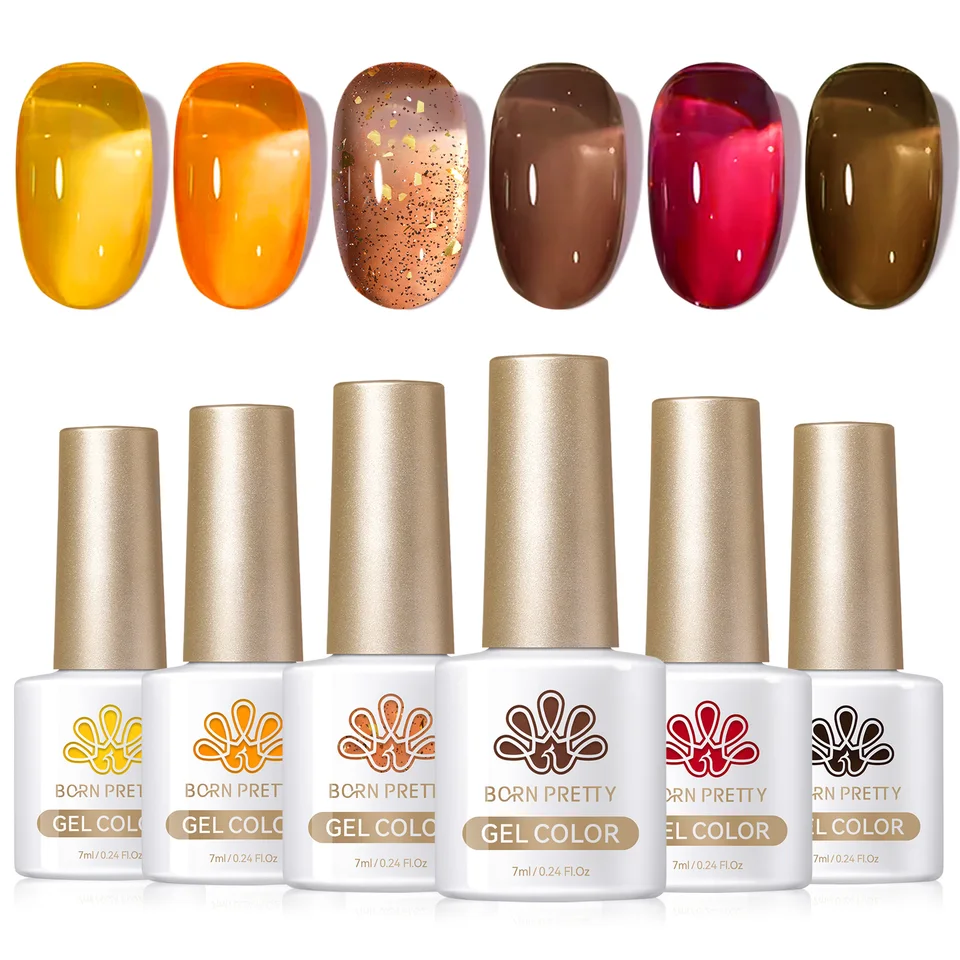Born Pretty 6ks na nechtový gél lak na lak na lak na lak na dekoráciu Viakajte sa z UV gélu dlhotrvajúca manikúra maľba gél Vernis