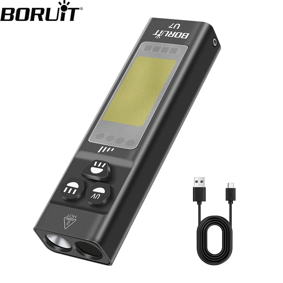 BORUIT U7 EDC UV LED baterka max.