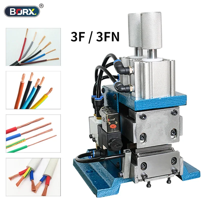 Borx 3F/3FN pneumatické automatické stripovanie káblového kábla TWRICING PABER 3-25 mm Dĺžka stripovania 220V/110V